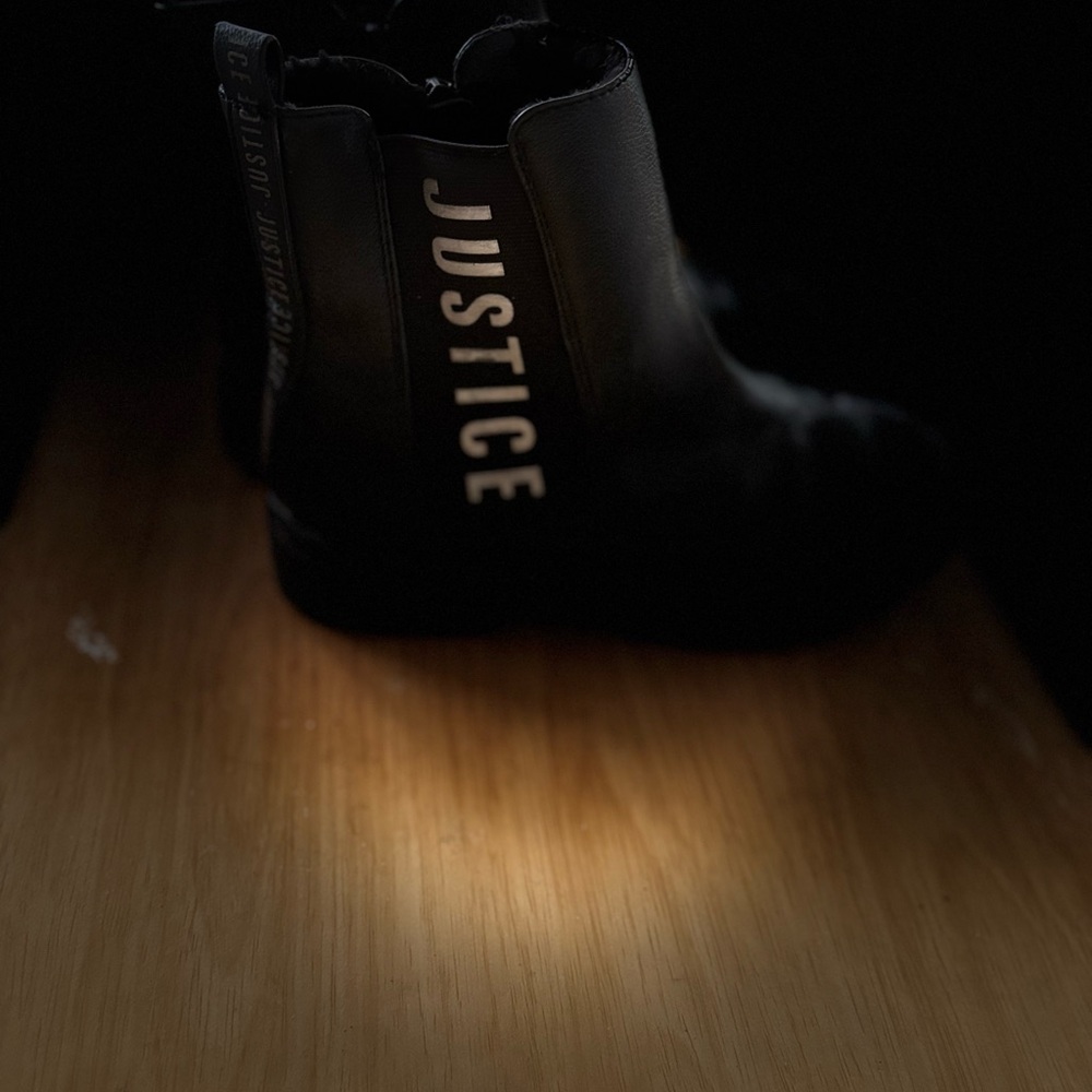 Justice Black Ankle Boots - Picture 3 of 7